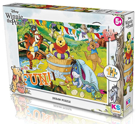 Öğretici Oyuncak KS Puzzle 100 Parça Winnie The Pooh Kız Erkek Çocuk Eğitici