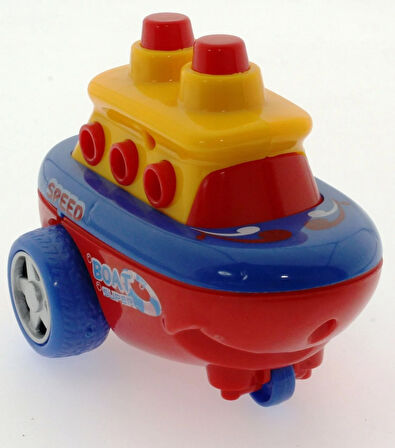 Eğlenceli Oyuncak Sürtmeli Kırılmaz Kırmızı Hızlı Gemi Kız Erkek Çocuk Eğitici