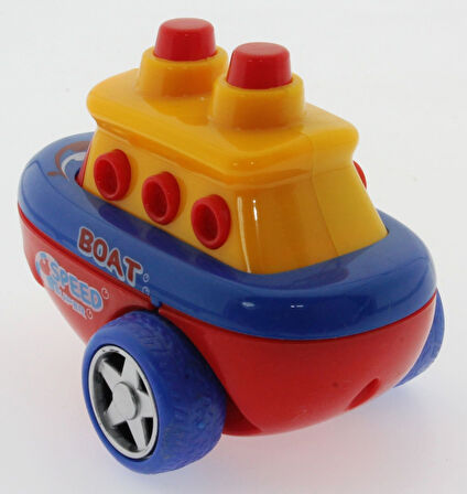 Eğlenceli Oyuncak Sürtmeli Kırılmaz Kırmızı Hızlı Gemi Kız Erkek Çocuk Eğitici