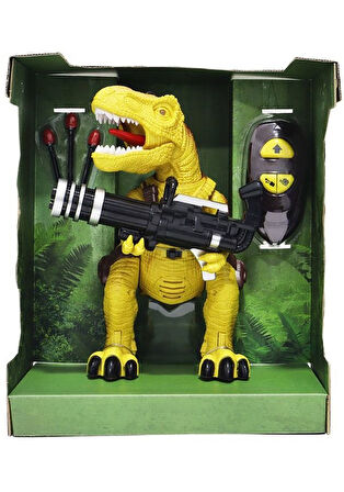 Öğretici Oyuncak Uzaktan Kumandalı Füze Atan Dinozor T-Rex Kız Erkek Çocuk Eğitici Eğitici Oyunca