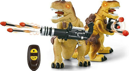 Öğretici Oyuncak Uzaktan Kumandalı Füze Atan Dinozor T-Rex Kız Erkek Çocuk Eğitici Eğitici Oyunca