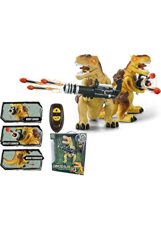 Öğretici Oyuncak Uzaktan Kumandalı Füze Atan Dinozor T-Rex Kız Erkek Çocuk Eğitici Eğitici Oyunca