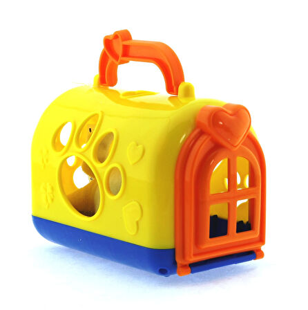 Kız Erkek Çocuk Oyuncak Taşıma Çantalı Peluş Sarı Yavru Köpek Kız Erkek Çocuk Eğitici