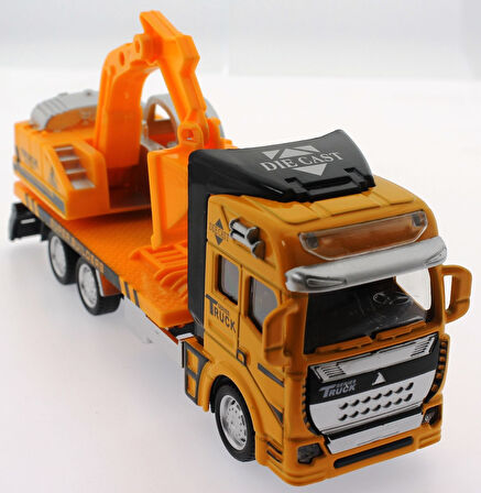 Kız Erkek Çocuk Oyuncak Die Cast Çek Bırak Sarı Kepçe Kız Erkek Çocuk Eğitici