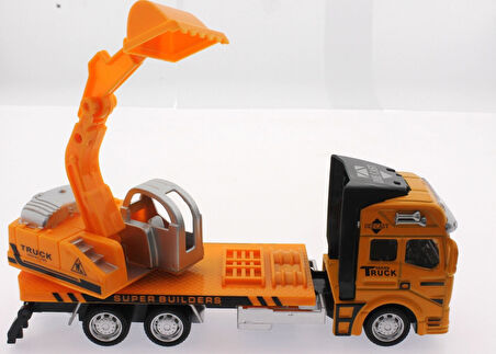 Kız Erkek Çocuk Oyuncak Die Cast Çek Bırak Sarı Kepçe Kız Erkek Çocuk Eğitici