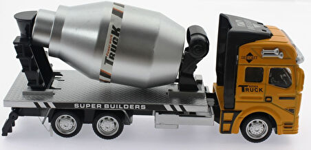 Eğitici Oyuncak Die Cast Çek Bırak Sarı Mikser Kız Erkek Çocuk Eğitici