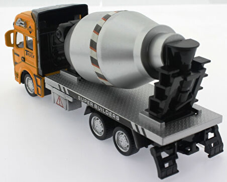 Eğitici Oyuncak Die Cast Çek Bırak Sarı Mikser Kız Erkek Çocuk Eğitici