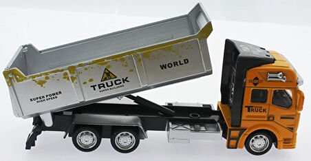 Öğretici Oyuncak Die Cast Çek Bırak Sarı Kamyon Kız Erkek Çocuk Eğitici