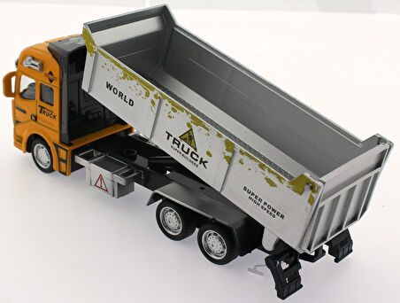 Öğretici Oyuncak Die Cast Çek Bırak Sarı Kamyon Kız Erkek Çocuk Eğitici