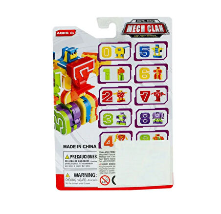 Kız Erkek Çocuk Oyuncak Robota Dönüşen Rakam- Üç Kız Erkek Çocuk Eğitici