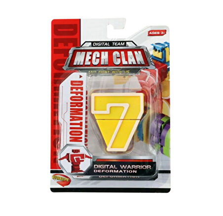 Kız Erkek Çocuk Oyuncak Robota Dönüşen Rakam- Yedi Kız Erkek Çocuk Eğitici