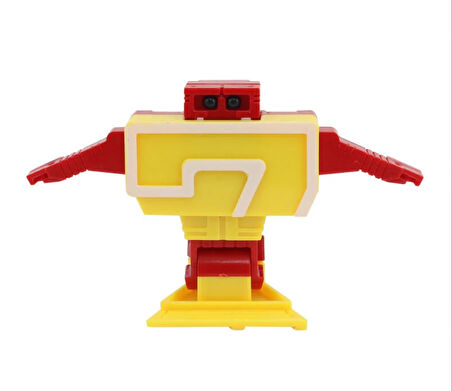 Kız Erkek Çocuk Oyuncak Robota Dönüşen Rakam- Yedi Kız Erkek Çocuk Eğitici