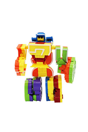 Kız Çocuk Oyuncak Erkek Çocuk Oyuncak Robota Dönüşen Rakam- Dokuz Eğitici Oyuncaklar