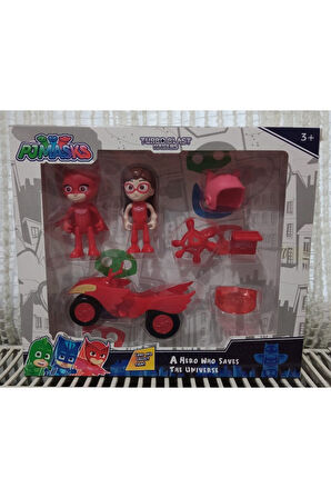 Eğitici Öğretici Çocuk Oyuncaklar Oyuncak Pjmasks Turbo Blast Racers Owletto Karakter Figür Oyuncak