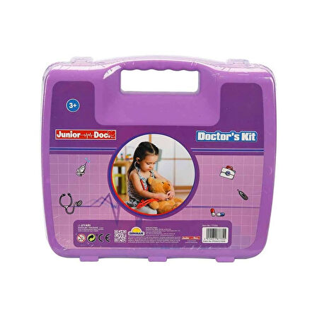 Eğlenceli Oyuncak Çantalı Doktor Seti 13 Parça Kız Erkek Çocuk Eğitici