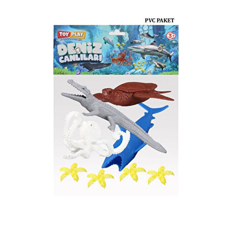 Eğlenceli Oyuncak 720 Toy Play 6 Parça Deniz Canlıları Figür Seti 10-20cm - 1adet stokta olan gönderilir Kız Erkek Çoc