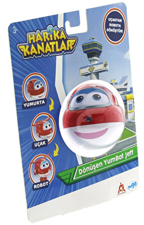 Eğlenceli Oyuncak Harika Kanatlar Dönüşen Tekli Figür YumBot Jett Kız Erkek Çocuk Eğitici Eğitici