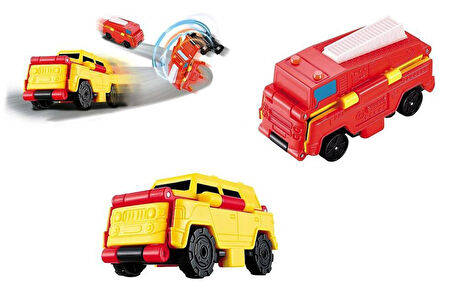 Eğitici Oyuncak Transracers Dönüşen Araçlar İtfaiye / Jip Kız Erkek Çocuk Eğitici Eğitici Oyunca