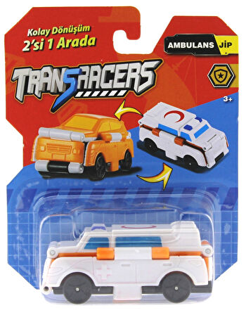 Öğretici Oyuncak Transracers Dönüşen Arabalar Ambulans / Jip Kız Erkek Çocuk Eğitici Eğitici Oyun