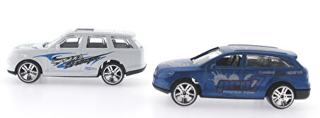 Öğretici Oyuncak 2'li Metal Yarış Arabası Seti Beyaz Suvlu Kız Erkek Çocuk Eğitici Eğitici Oyunca