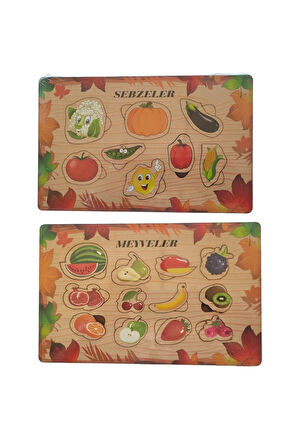 Eğitici Öğretici Çocuk Oyuncaklar Bıngo Eşleştirme Eğitici Öğretici Ahşap Sebze Ve Meyve Eşleştirme