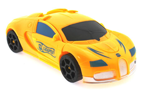 Kız Erkek Çocuk Oyuncak Araca Dönüşen Sarı Güçlü Robot Kız Erkek Çocuk Eğitici