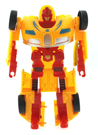 Kız Erkek Çocuk Oyuncak Araca Dönüşen Sarı Güçlü Robot Kız Erkek Çocuk Eğitici