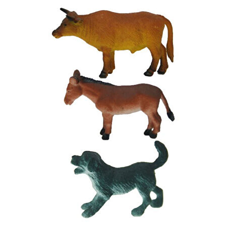 Eğlenceli Oyuncak Sunman Çiftlik Hayvanları Poşetli Kız Erkek Çocuk Eğitici