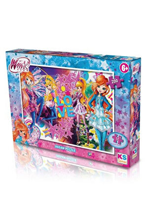 Kız Çocuk Oyuncak Erkek Çocuk Oyuncak 200 Parça Winx Club Yapboz - WINX.113 Eğitici Oyuncaklar