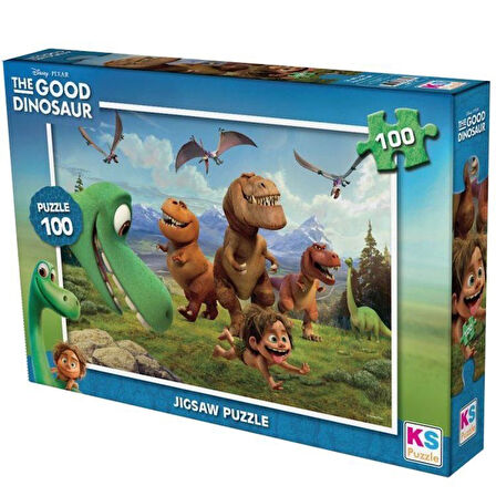 Öğretici Oyuncak 100 Parça Good Dinosaur Yapboz Kız Erkek Çocuk Eğitici