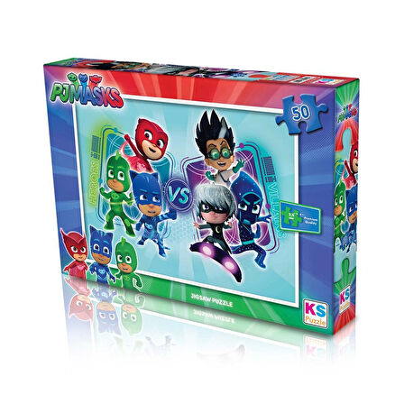 Öğretici Oyuncak 50 Parça Pjmasks Puzzle Kız Erkek Çocuk Eğitici