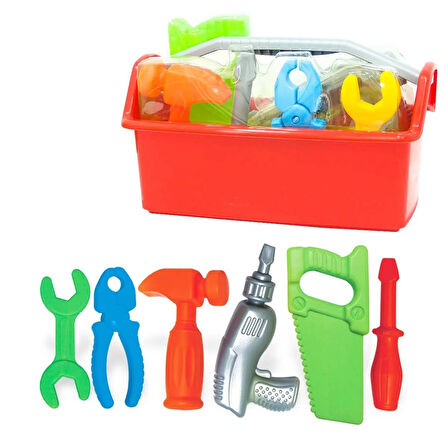 Kız Erkek Çocuk Oyuncak Dede Teknik Tamir Çantası Kız Erkek Çocuk Eğitici