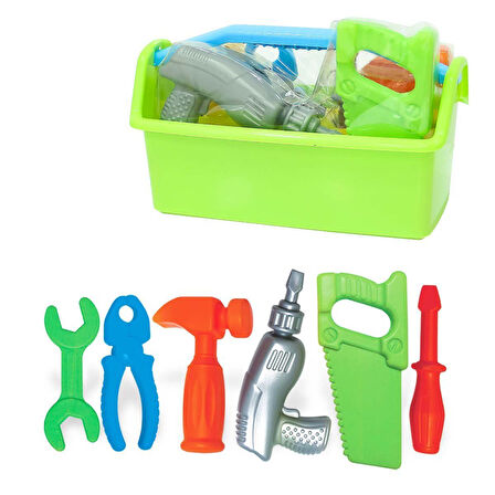 Kız Erkek Çocuk Oyuncak Dede Teknik Tamir Çantası Kız Erkek Çocuk Eğitici