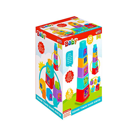 Eğlenceli Oyuncak Dede Kare Bultak Kule Kız Erkek Çocuk Eğitici