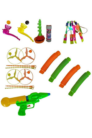 Eğitici Öğretici Çocuk Oyuncaklar Ekonomik Eğlence Seti Large Ufo Daire Zurna Balonçuk Işıklı Sapan