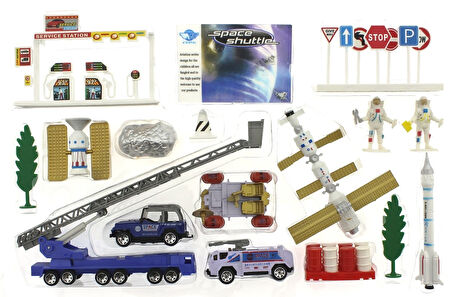Eğitici Oyuncak Die Cast Merdivenli Uzay Seti 30 Parça Jp8106 Kız Erkek Çocuk Eğitici Eğitici Oy