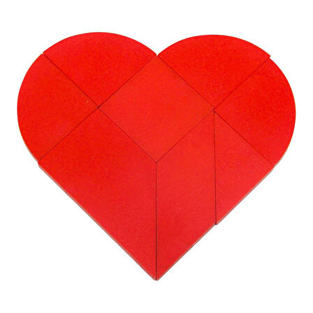 Öğretici Oyuncak Kalp Tangram Kız Erkek Çocuk Eğitici