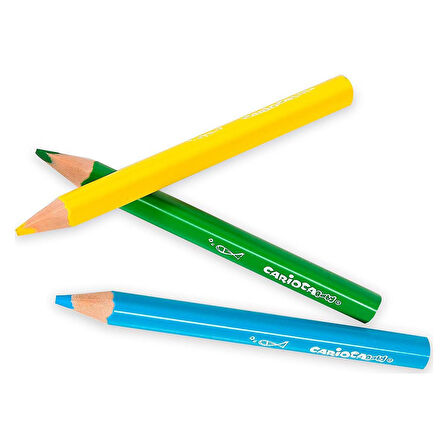 Eğlenceli Oyuncak Carioca Baby Jumbo Üçgen Kuru Boya Kalemi 10'lu Kız Erkek Çocuk Eğitici Eğitici