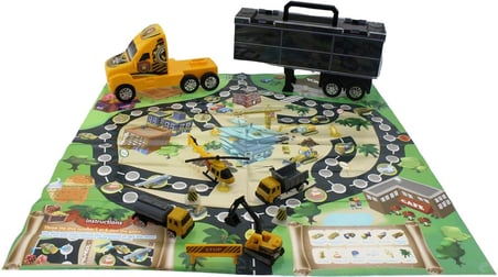 Eğlenceli Oyuncak Taşınabilir Die Cast Metal Araçlı İnşaat Kamyonu Kız Erkek Çocuk Eğitici Eğitici