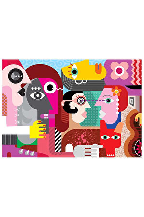 Kız Çocuk Oyuncak Erkek Çocuk Oyuncak KS Strange People And Dirty Dog 1000 Parça Puzzle Eğitici Oyun