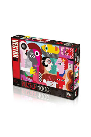 Kız Çocuk Oyuncak Erkek Çocuk Oyuncak KS Strange People And Dirty Dog 1000 Parça Puzzle Eğitici Oyun