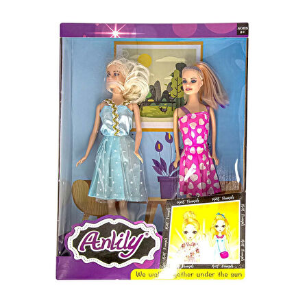 Kız Erkek Çocuk Oyuncak Anlily 2'li Bebek Kız Erkek Çocuk Eğitici