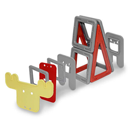 Kız Erkek Çocuk Oyuncak Manyetik Geyik Blok Seti 12 Parça Kız Erkek Çocuk Eğitici