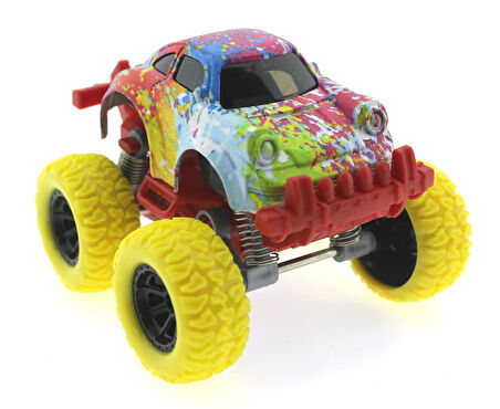 Eğitici Oyuncak Die Cast Batik Desenli Sarı Teker Araba Kız Erkek Çocuk Eğiticil