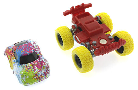 Eğitici Oyuncak Die Cast Batik Desenli Sarı Teker Araba Kız Erkek Çocuk Eğiticil
