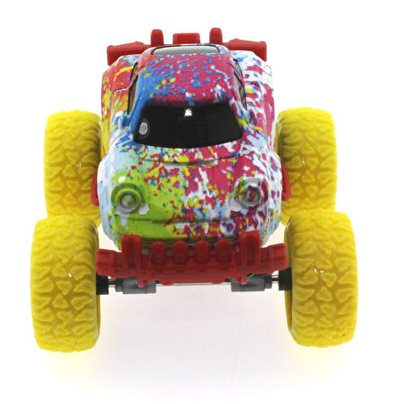 Eğitici Oyuncak Die Cast Batik Desenli Sarı Teker Araba Kız Erkek Çocuk Eğiticil