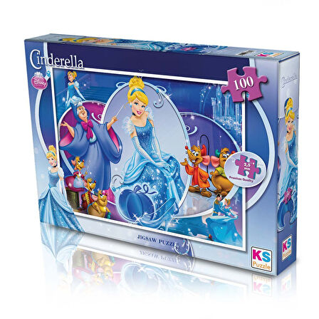 Öğretici Oyuncak KS Cinderella 100 Parça Puzzle Kız Erkek Çocuk Eğitici