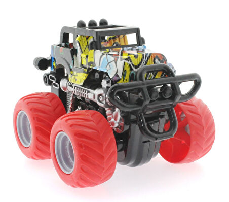 Kız Erkek Çocuk Oyuncak Die Cast Off Road Dev Kırmızı Teker Araba Kız Erkek Çocuk Eğitici Eğitici Oyunca