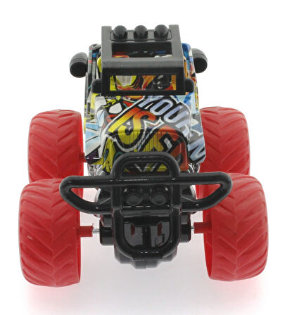 Kız Erkek Çocuk Oyuncak Die Cast Off Road Dev Kırmızı Teker Araba Kız Erkek Çocuk Eğitici Eğitici Oyunca