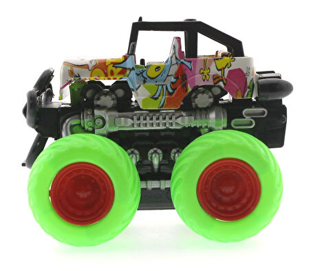 Eğitici Oyuncak Die Cast Off Road Dev Yeşil Teker Araba Kız Erkek Çocuk Eğiticil